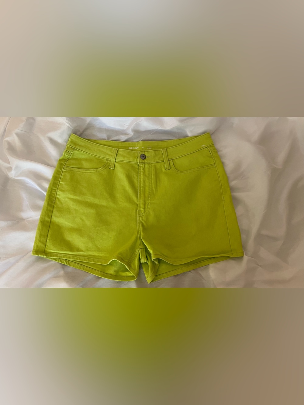 Old Navy Neon Lime Green Denim Shorts